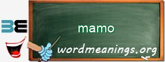 WordMeaning blackboard for mamo